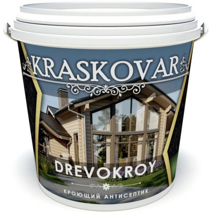 Антисептик кроющий Kraskovar Drevokroy RAL 6027 9л