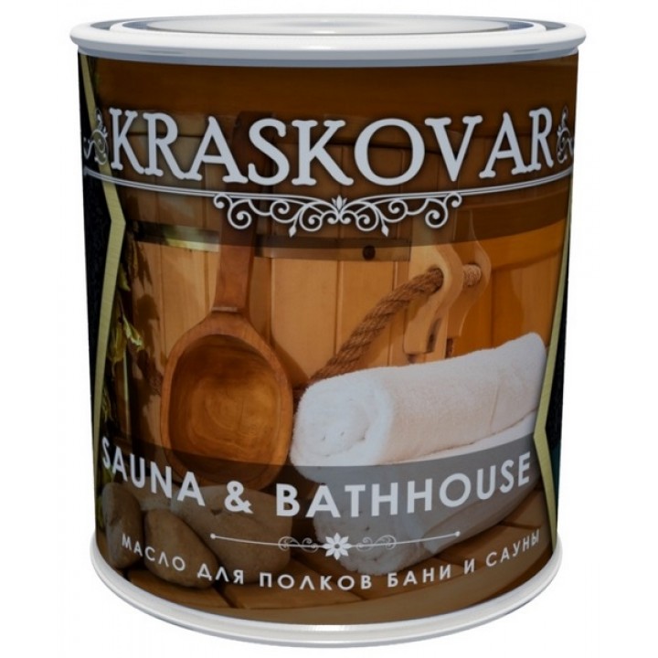 Масло для полков бани и сауны  Kraskovar  Sauna & Bathhause бесцветный 0,75л