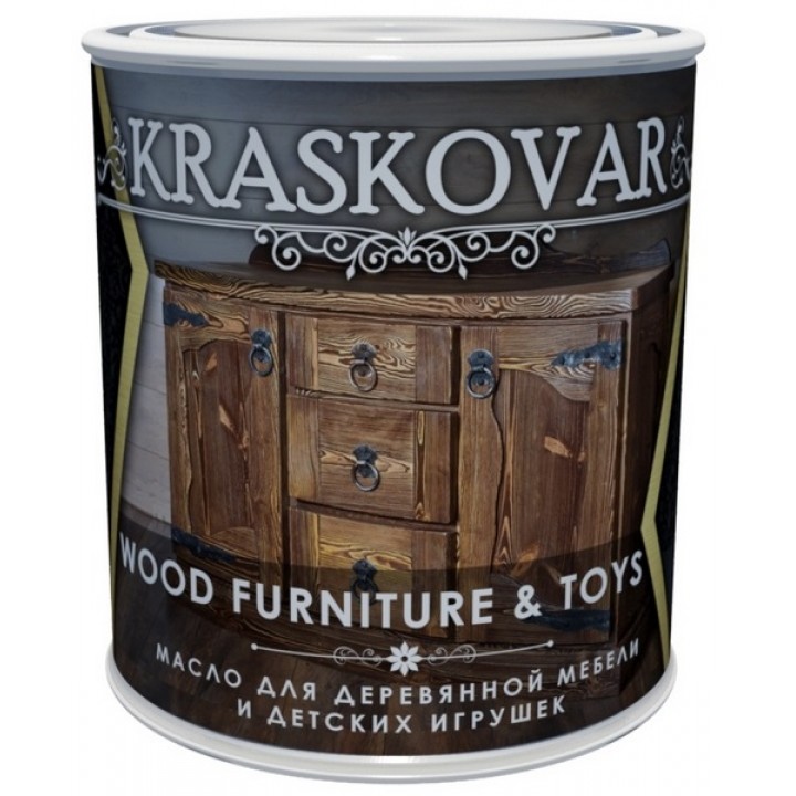 Масло для мебели и детских игрушек Kraskovar Wood Furniture & Toys бесцветный 0,75л