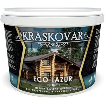 Пропитка для дерева Kraskovar Eco Lazur, дуб 9л