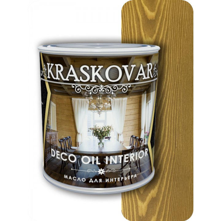 Масло для интерьера Kraskovar Deco Oil Interior Дуб 0,75л