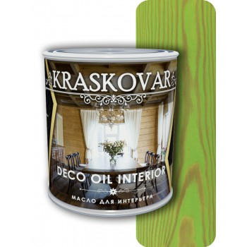 Масло для интерьера Kraskovar Deco Oil Interior Зеленый лайм 0,75л
