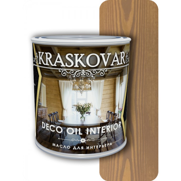 Масло для интерьера Kraskovar Deco Oil Interior Карамель 0,75л