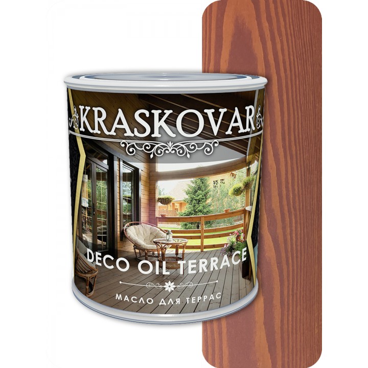 Масло для террас Kraskovar Deco Oil Terrace Вишня 0,75л
