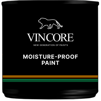 VINCORE MOISTURE-PROOF PAINT Интерьерная влагостойкая краска на акриловой основе.5кг