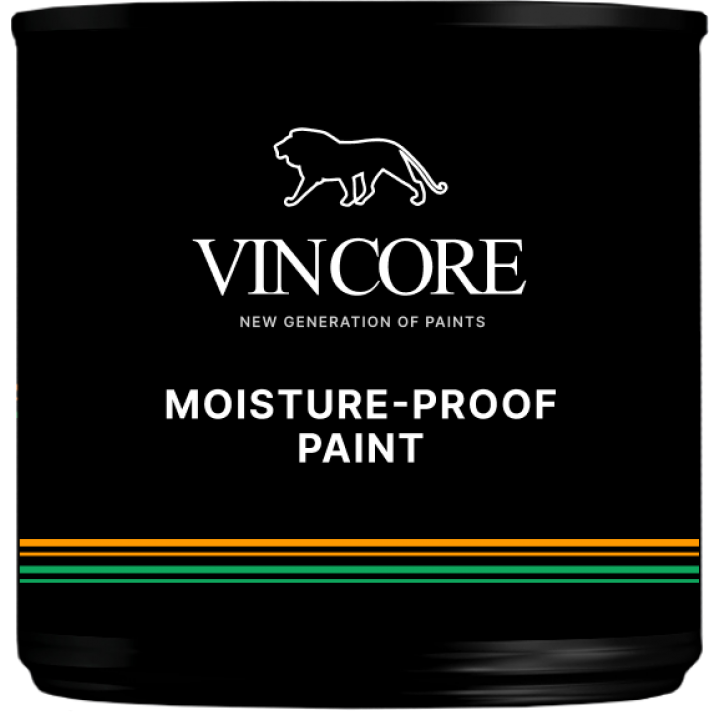 VINCORE MOISTURE-PROOF PAINT Интерьерная влагостойкая краска на акриловой основе.10кг
