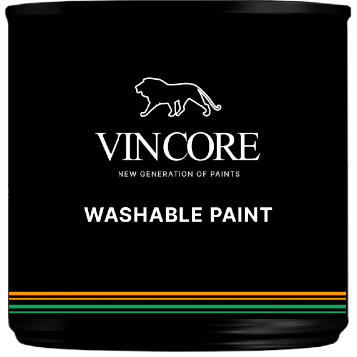 VINCORE WASHABLE PAINT Интерьерная экстримально стойкая краска для внутренних и наружных работ.25кг